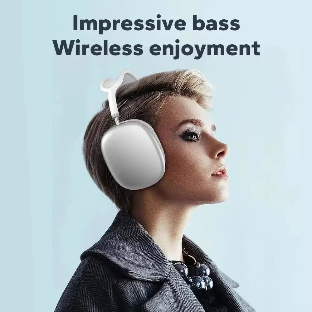 P9 Pro Air Max 5.1 Wireless Bluetooth Headphones Noise Cancelling Mic Pods over Ear Sport Gaming Headset for Any Phone