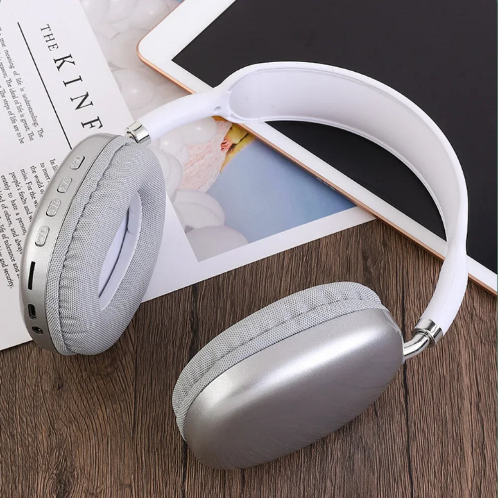 P9 Pro Air Max 5.1 Wireless Bluetooth Headphones Noise Cancelling Mic Pods over Ear Sport Gaming Headset for Any Phone