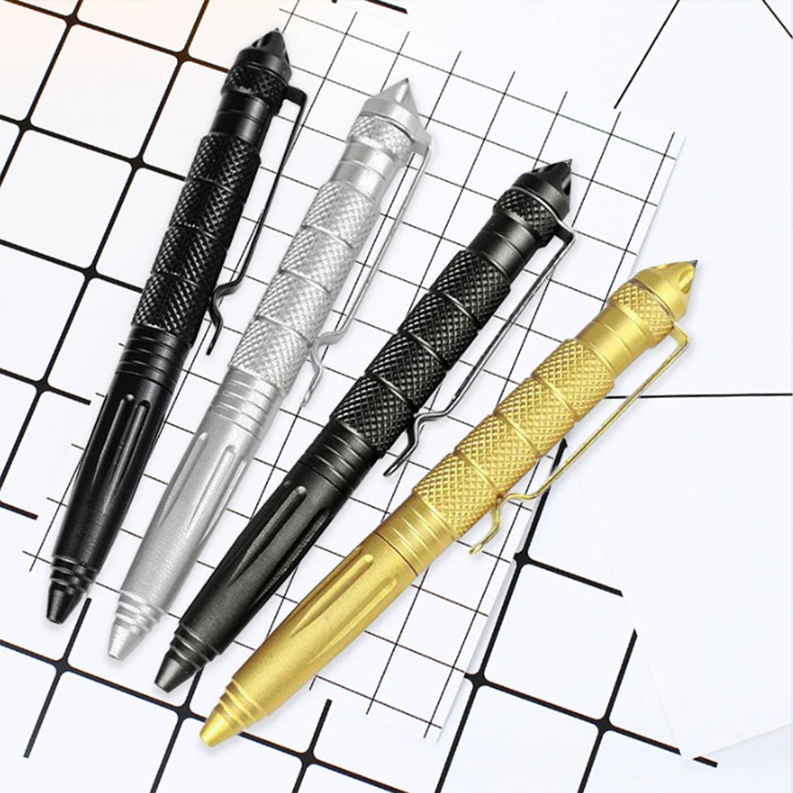 New Multi Functional Tactical Pen High Quality Steel anti Skid Portable Self Defense Pen Aluminum Glass Breaker Survival Tool